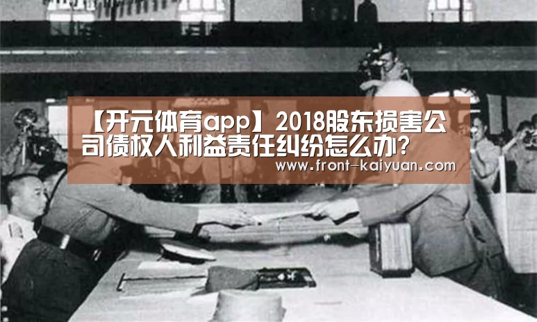 【开元体育app】2018股东损害公司债权人利益责任纠纷怎么办?(图3) 开元体育app